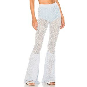 House Of Harlow 1960 x Revolve Sz. S Jeane Crochet Belle Pant In Dusty Blue